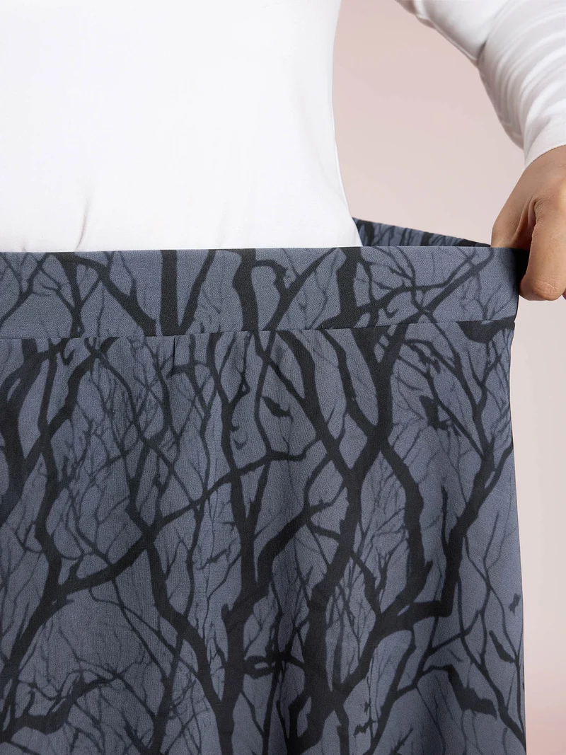 Dark Forest Halloween Handkerchief Hem Skirt