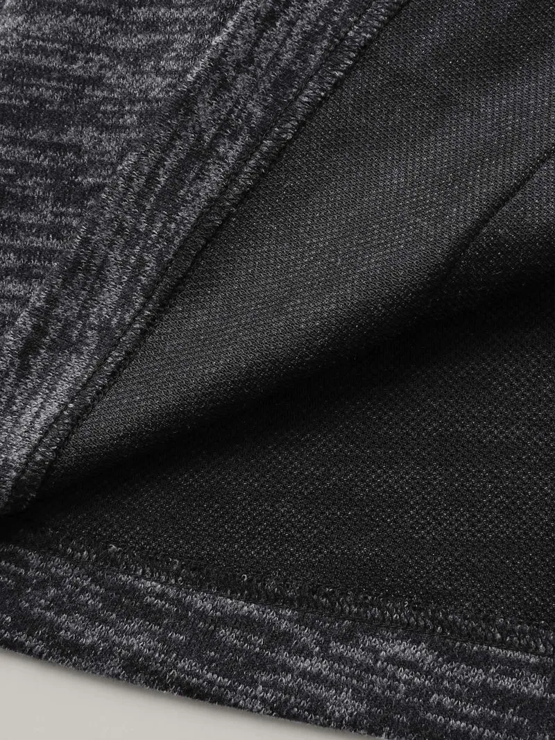 Channel Drawstring Contrast Hooded Jacket