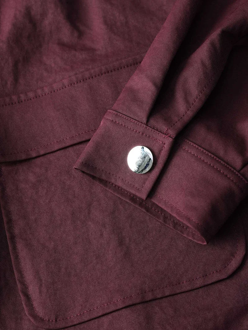 Ruffled Edge Cropped Hem Pocket Jacket