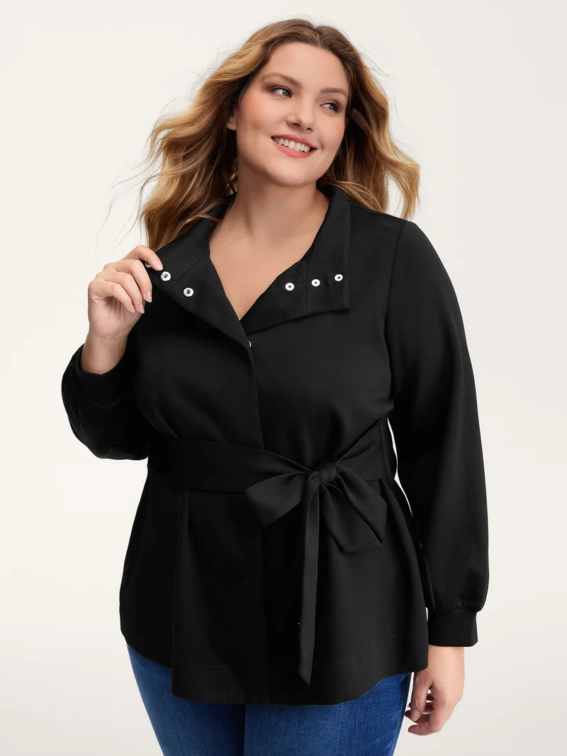 Supersoft Belted Button Adjustable Jacket