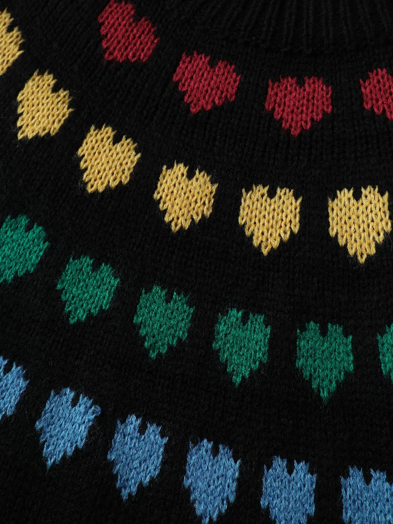 Fair Isle Hearts Yoke Pullover