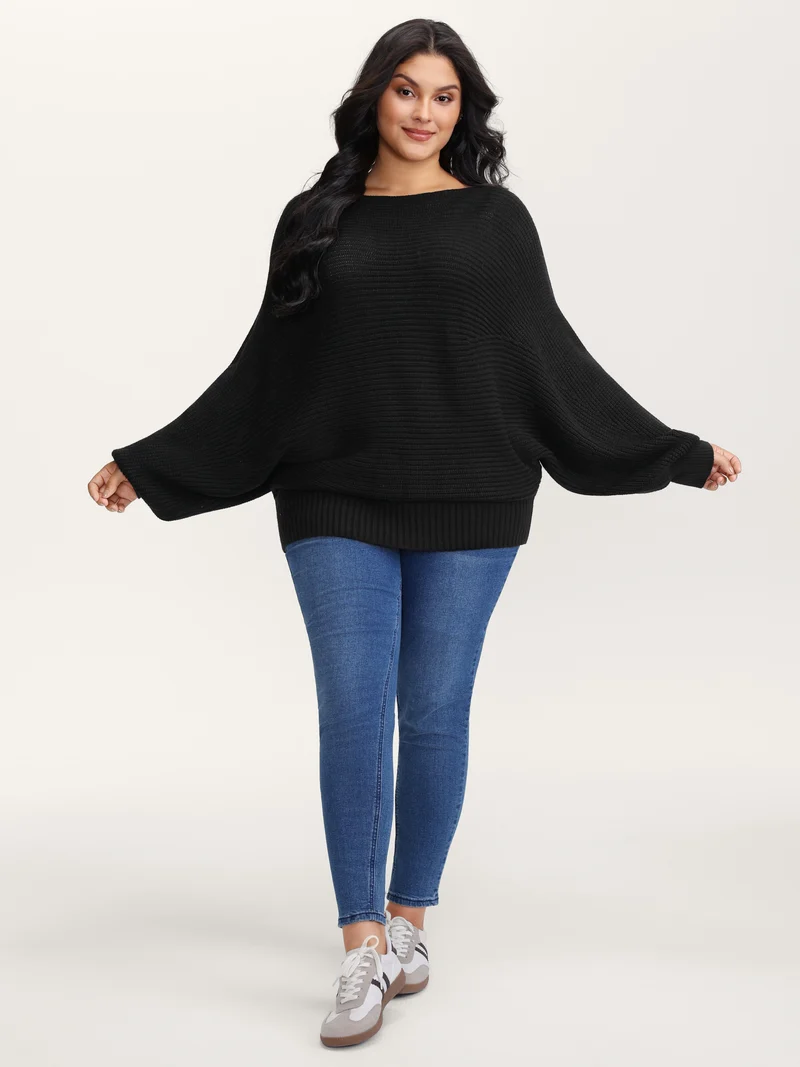 Boat Neckline Tissue Textured Pullover