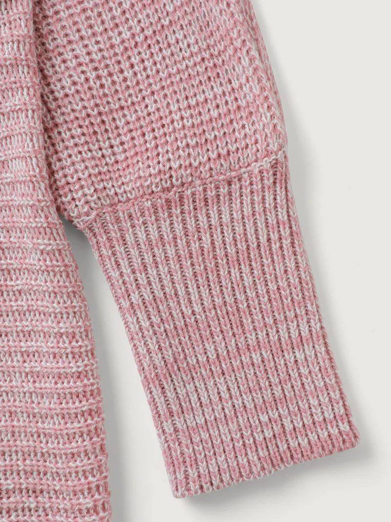 Heather Textured Dolman Sleeve Pullover