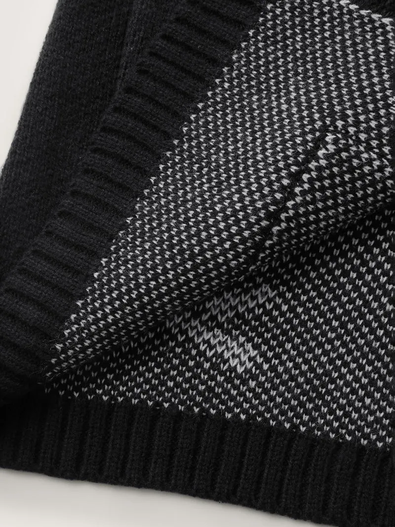 Skull Print Shawl Collar Knit Cardigan