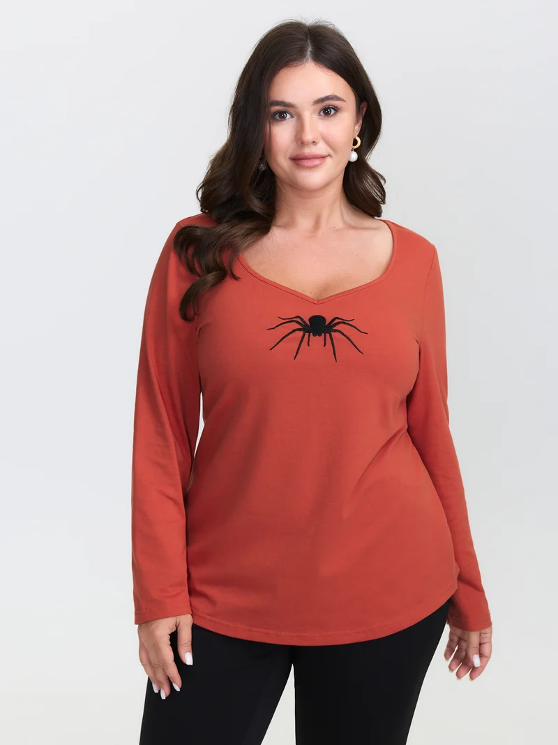 Supersoft Spider Embroidery T-Shirt