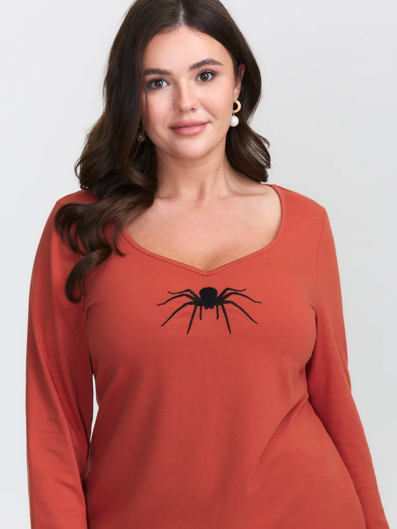 Supersoft Spider Embroidery T-Shirt
