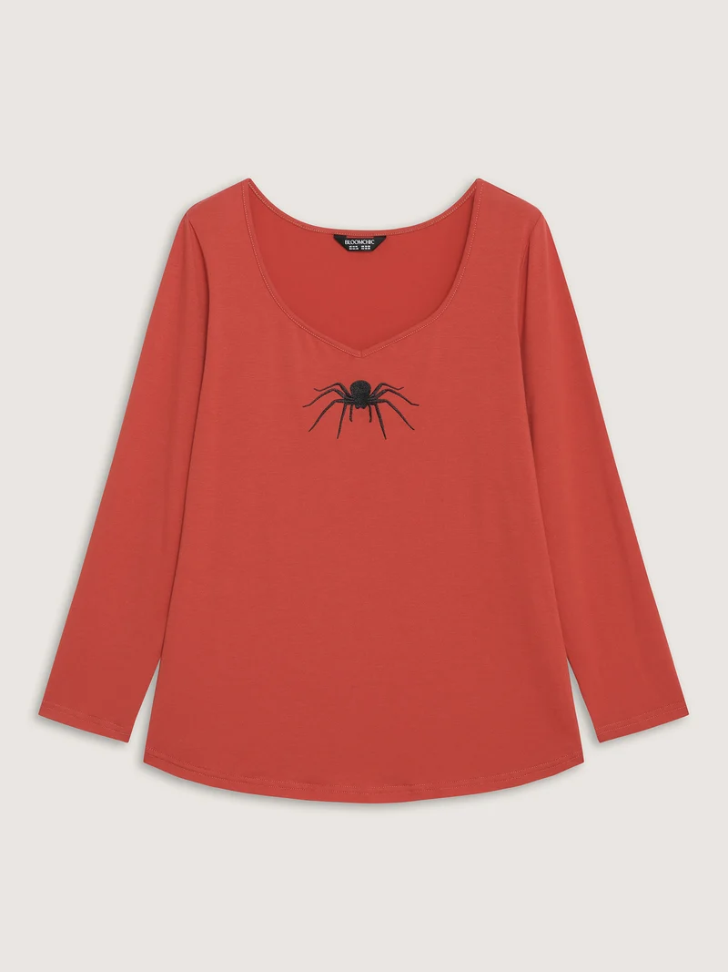 Supersoft Spider Embroidery T-Shirt