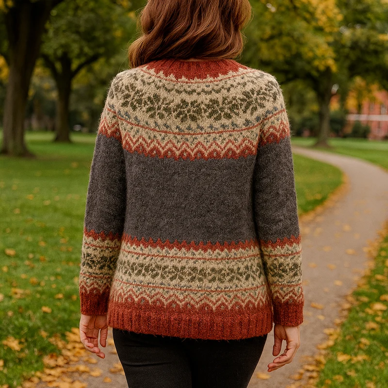 Apolline | Cardigan motif nordique pour femme | Tendance