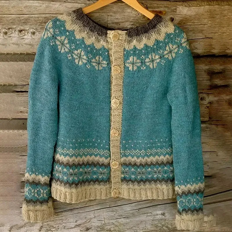 Apolline | Cardigan motif nordique pour femme | Tendance