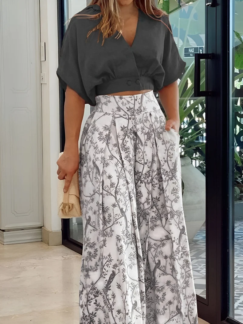 Ensemble deux pièces d'été élégant pour femmes | Chic