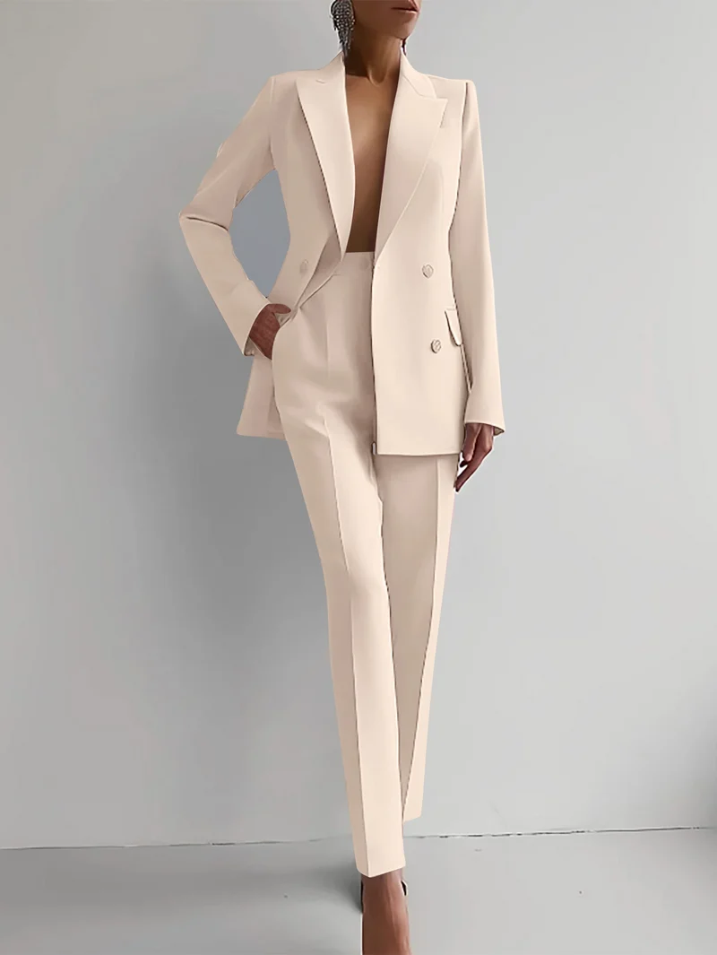 Ensemble tailleur élégant en stretch pour femmes
