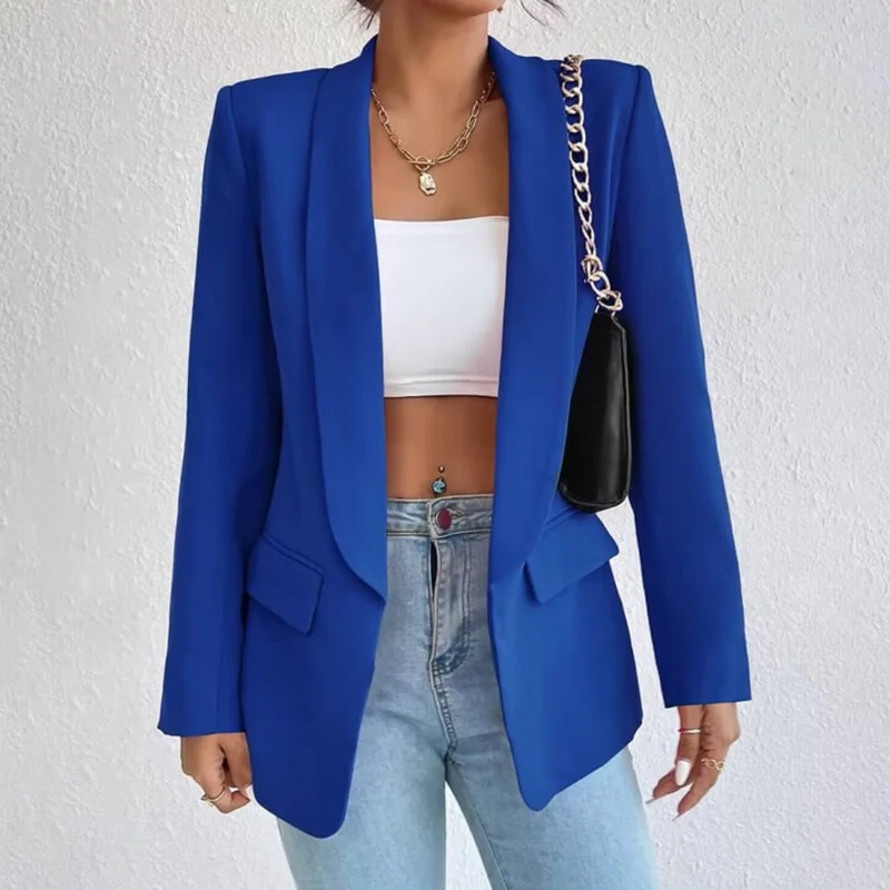 Femmes Manches Longues Ouvert Devant Blazer | Elégant