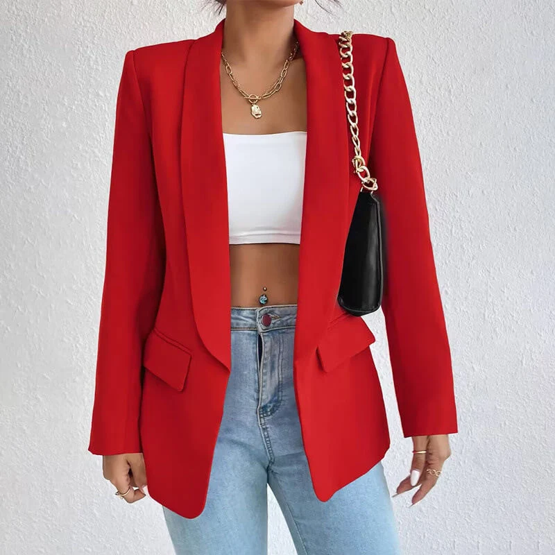 Femmes Manches Longues Ouvert Devant Blazer | Elégant