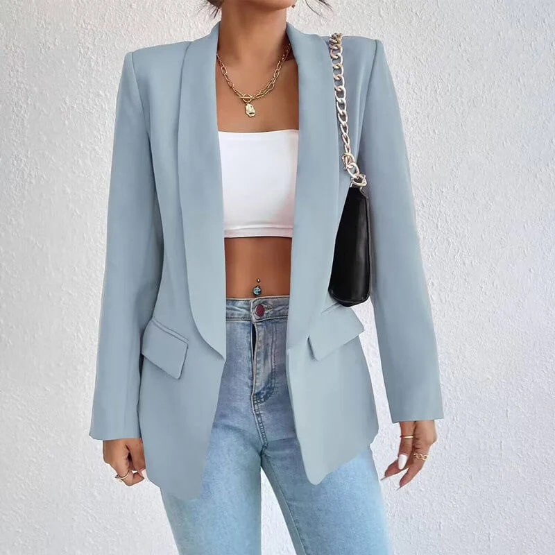 Femmes Manches Longues Ouvert Devant Blazer | Elégant