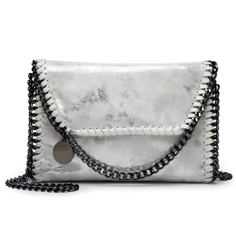 Charlotte - Élégant sac à bandoulière en cuir avec chaîne pour femmes