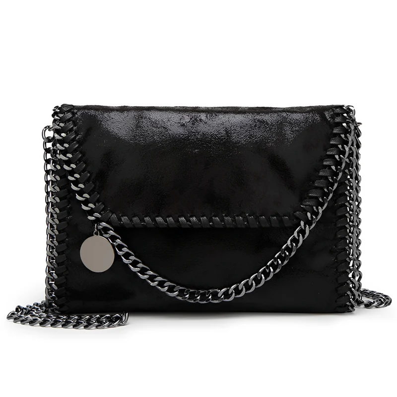 Charlotte - Élégant sac à bandoulière en cuir avec chaîne pour femmes