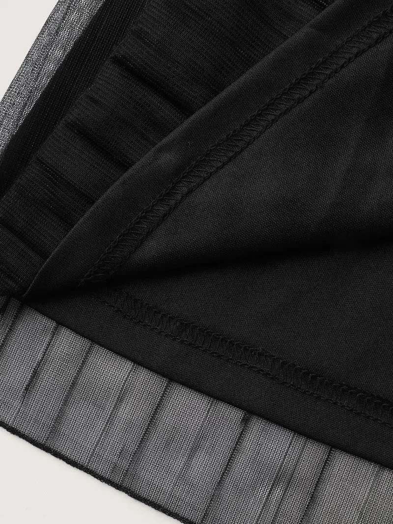 Shimmery Padded V-Neck Pleated Midi Dress