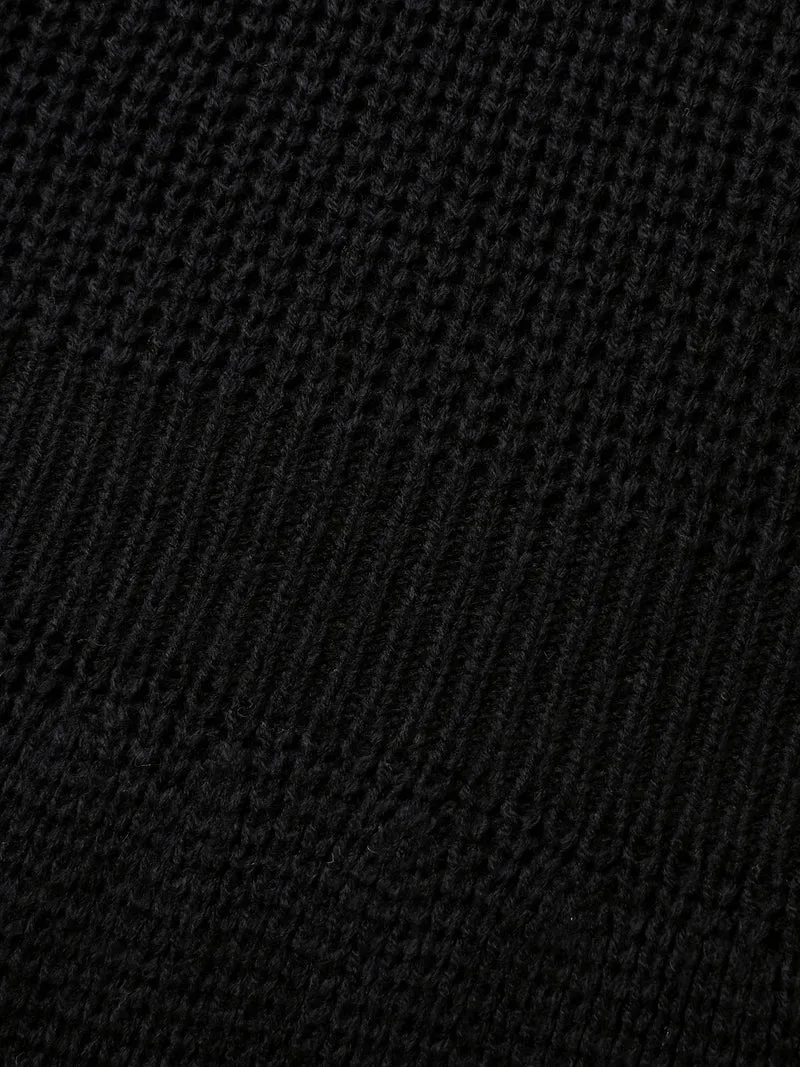 Spiderweb Waist-Cinched Flared Pullover