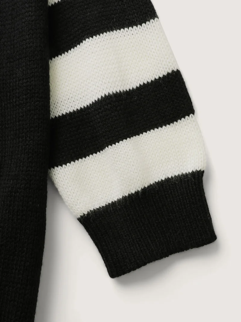 Hey Ghost Raglan Stripe Sleeve Pullover