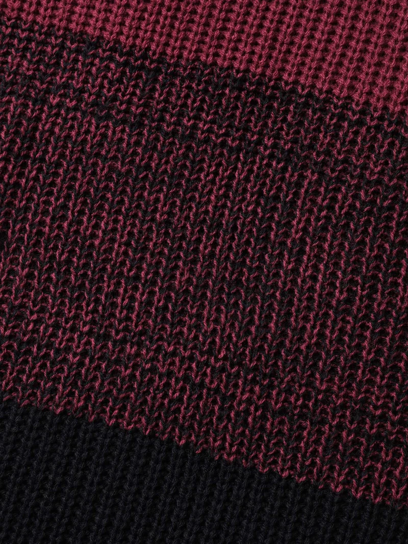 Color Block Yarn Blend Pullover