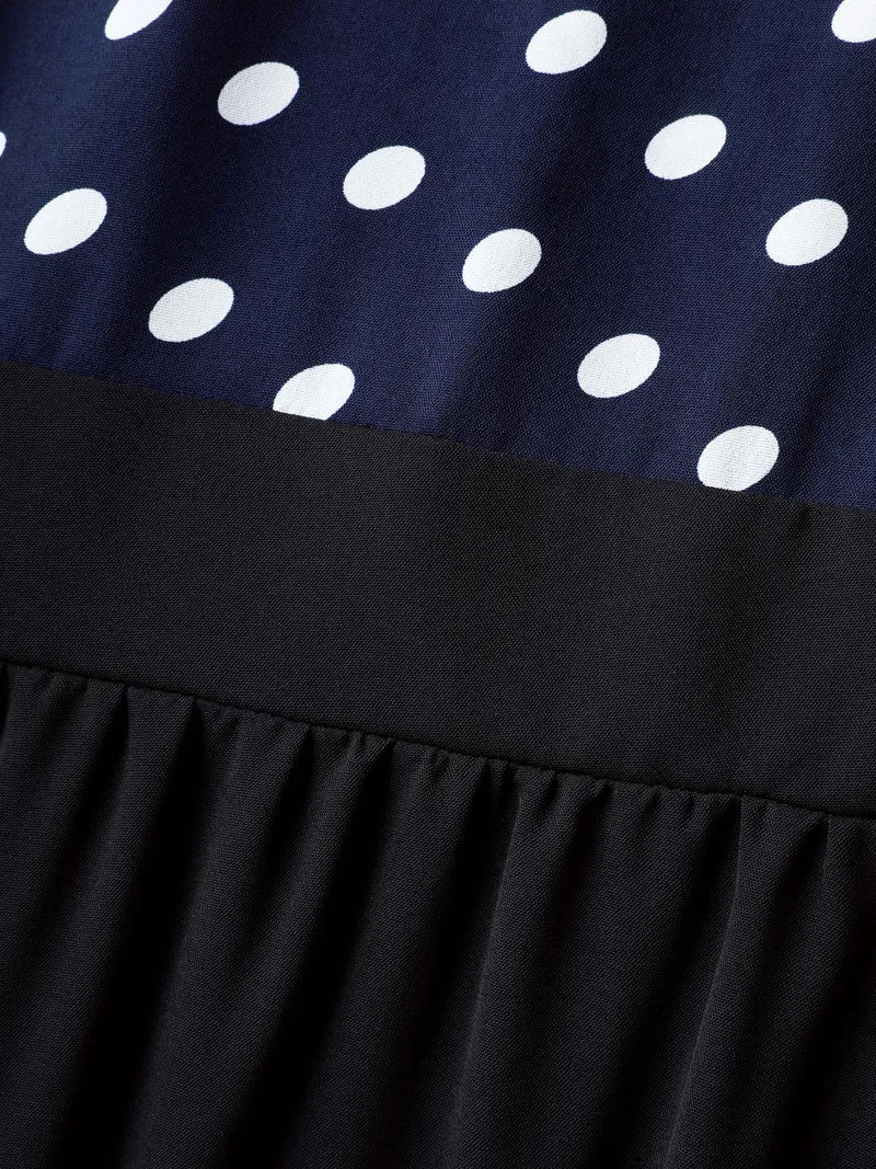 Pretty Polka Dots Bow-Tie Midi Dress