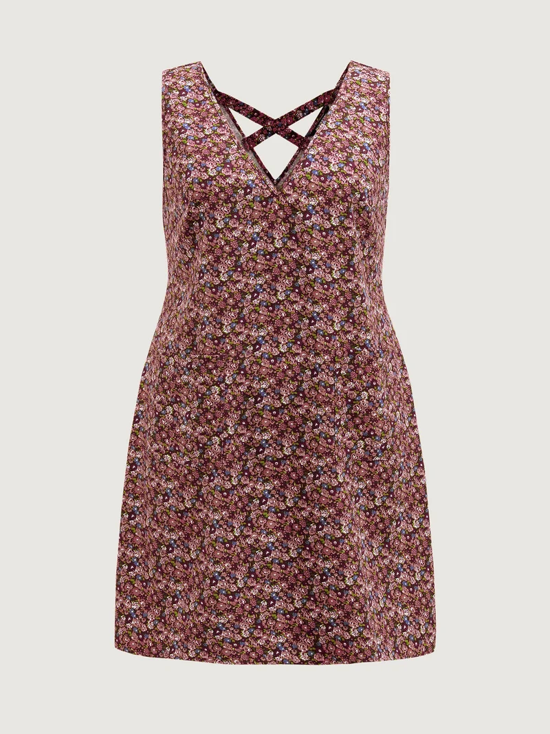 Velvety Thick Fabric Patch Pocket Midi Dress