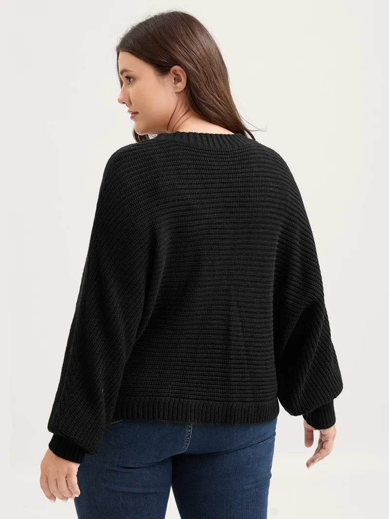 Cape Style Dolman Sleeve Knit Cardigan