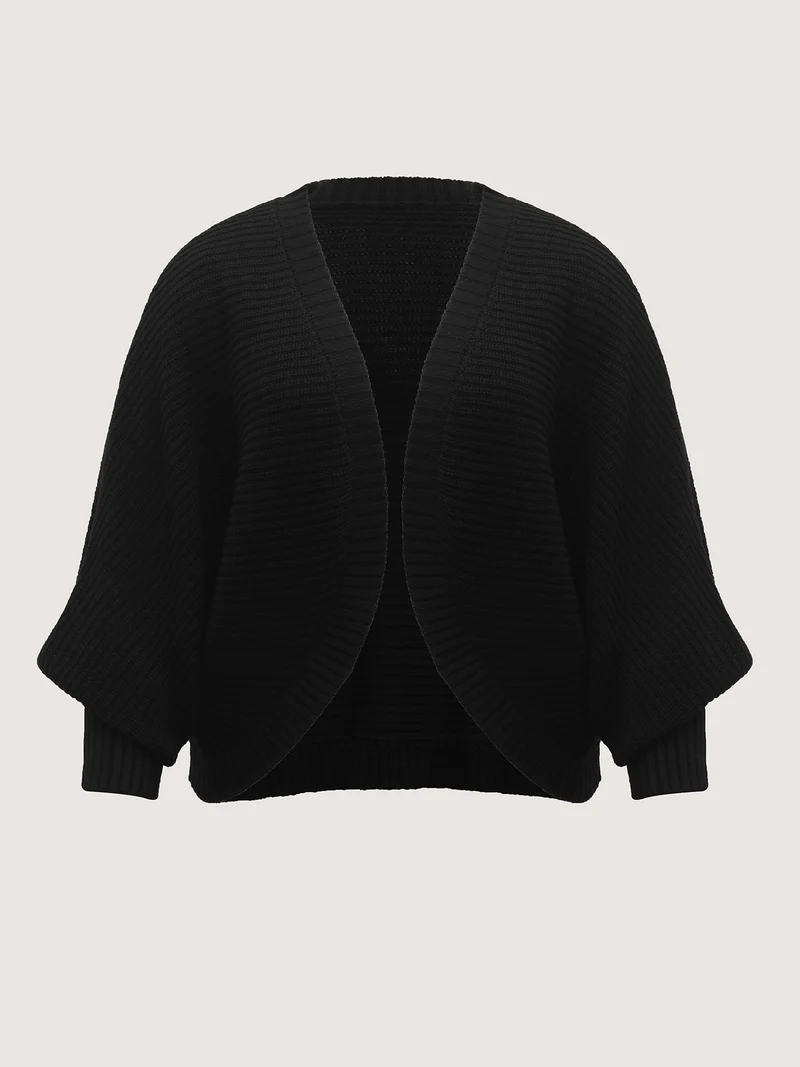 Cape Style Dolman Sleeve Knit Cardigan