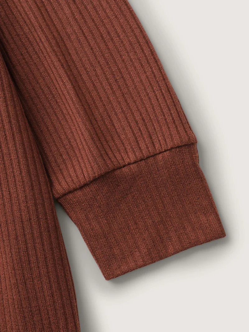 Heather Ribbed Stretchy Metal Buckle Maxi Dress