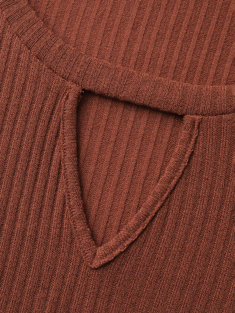 Heather Ribbed Stretchy Metal Buckle Maxi Dress