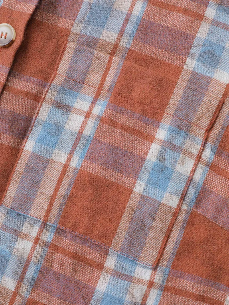 Plaid Print Vintage Button-Down Shirt