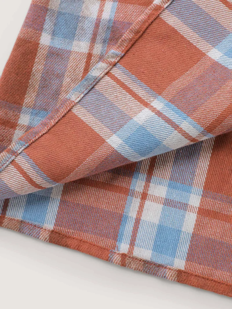 Plaid Print Vintage Button-Down Shirt