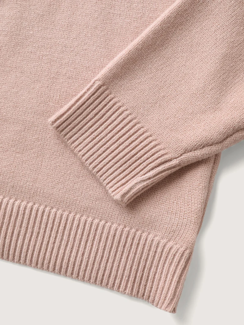 Fruit Jacquard Ribbed Hem Pullover