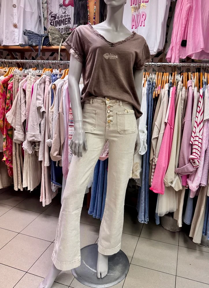 Jean Gary délavé beige