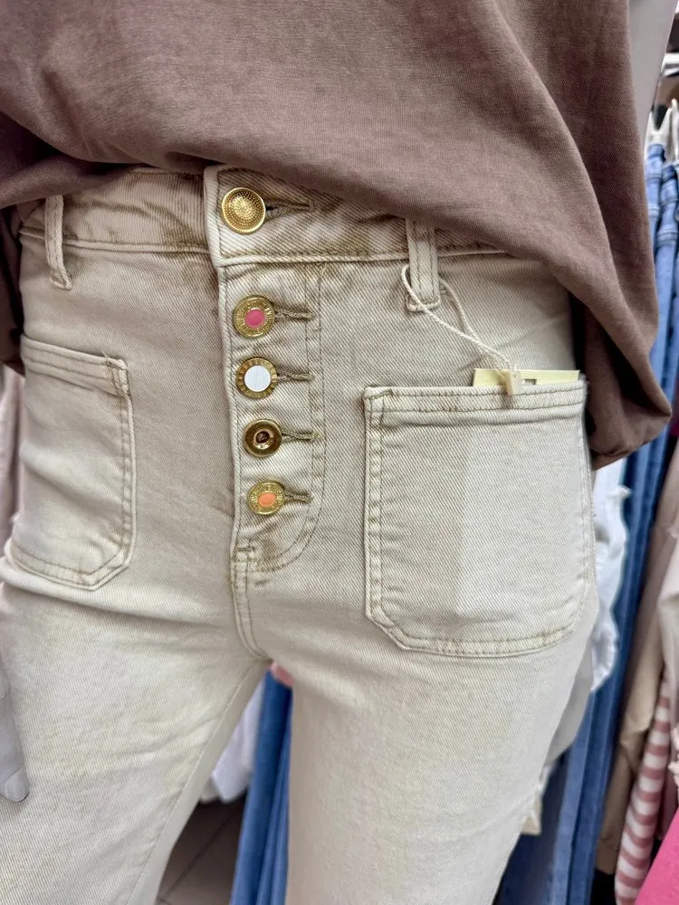 Jean Gary délavé beige