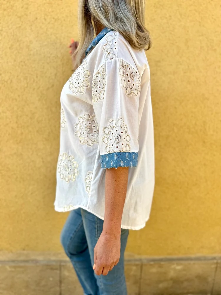 Chemise brodée Amanda