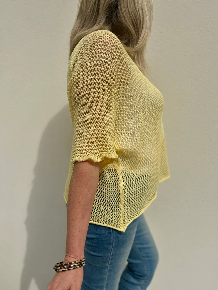 Pull ajouré Etoile jaune