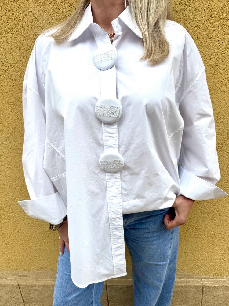 Chemise méga loose Lily blanc