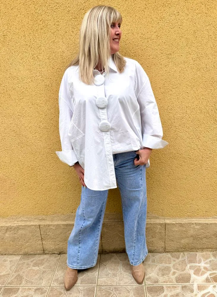 Chemise méga loose Lily blanc