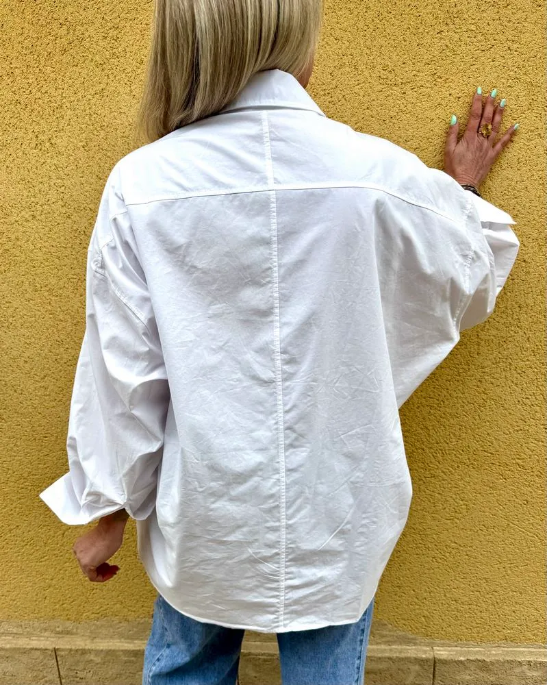 Chemise méga loose Lily blanc