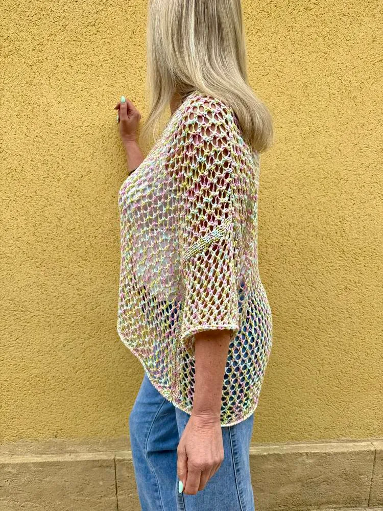 Pull ajouré Aurélio tons pastels