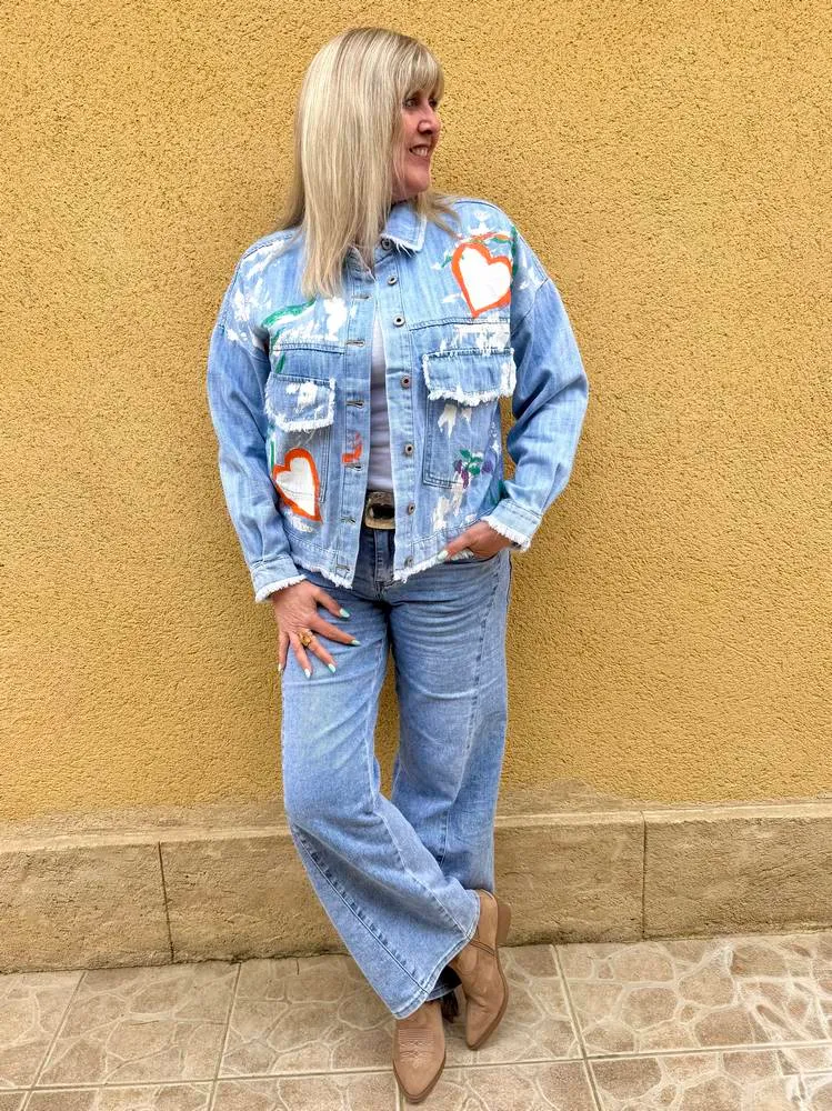 Blouson loose en jean Adam