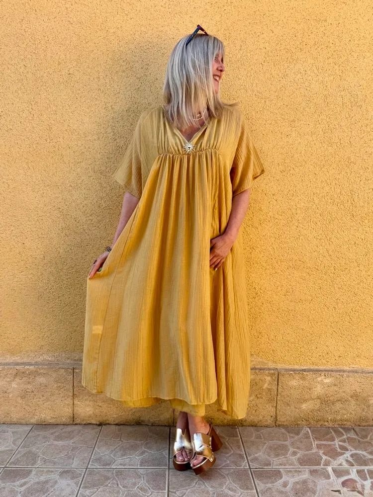 Robe Gabriela moutarde