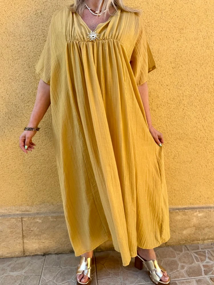 Robe Gabriela moutarde