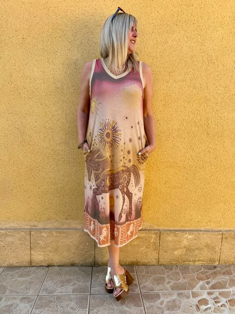 Robe Eva imprimée Soleil