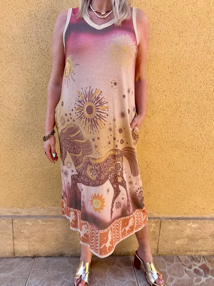 Robe Eva imprimée Soleil