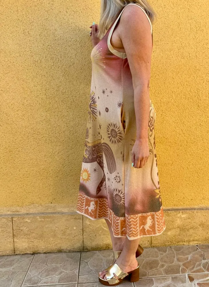 Robe Eva imprimée Soleil