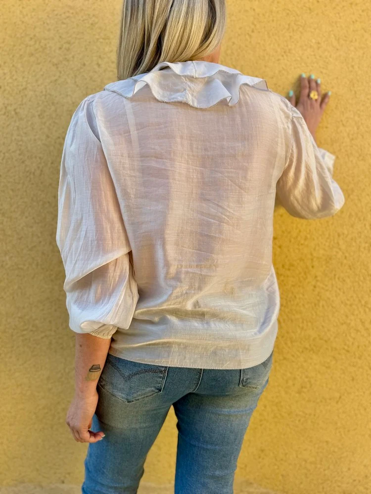 Chemise fluide Elisa beige/taupe