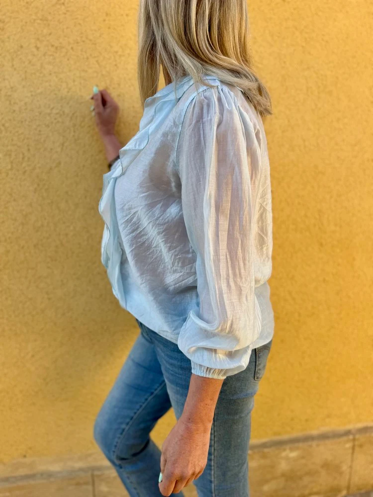 Chemise fluide Elisa bleu ciel