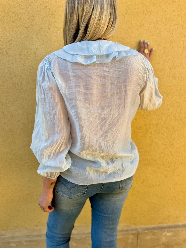 Chemise fluide Elisa bleu ciel